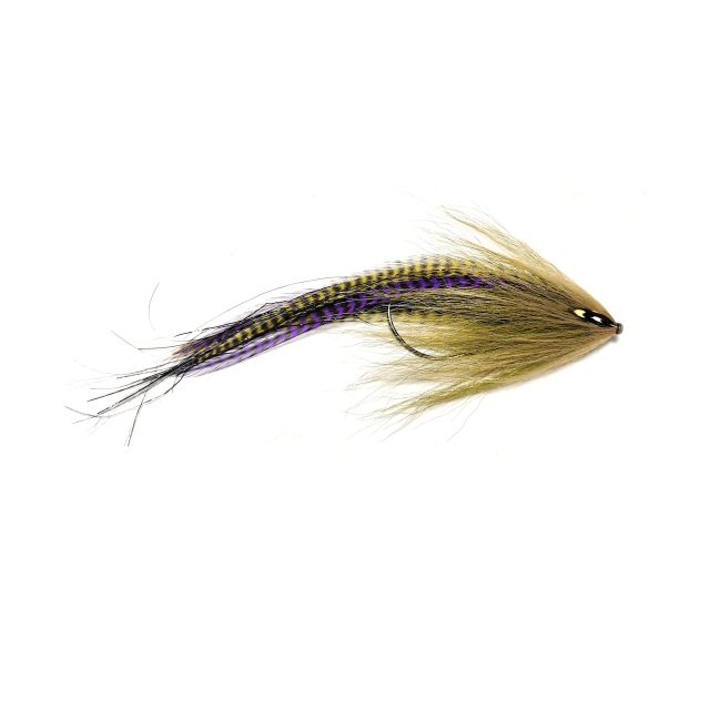 Tube Olive Tiger Flies , Light Weighted